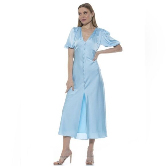 Alexia Admor Baby Blue  Maxi Sundress New With Tags - Picture 15 of 16